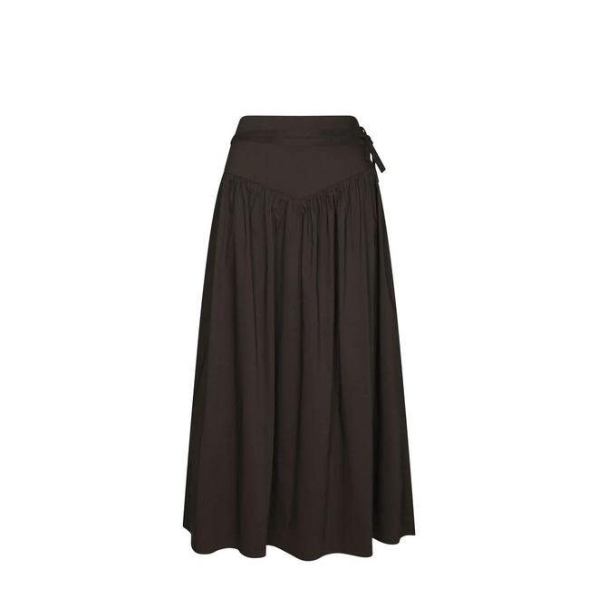 Anais Poplin Skirt - Chocolate Brown