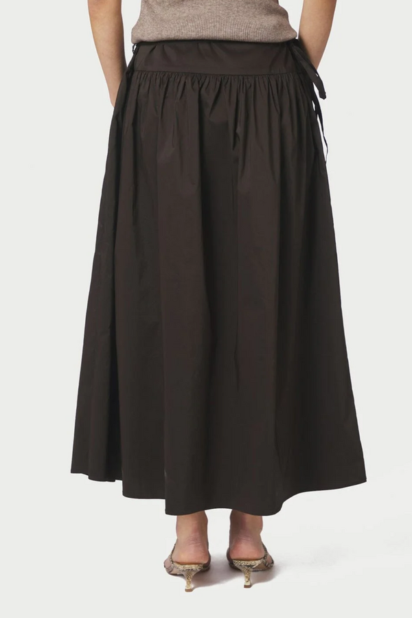 Anais Poplin Skirt - Chocolate Brown