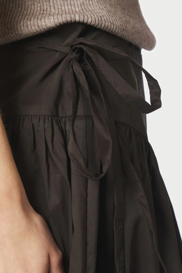 Anais Poplin Skirt - Chocolate Brown