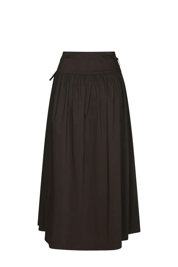 Anais Poplin Skirt - Chocolate Brown