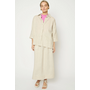 Adele Evergreen Linen Skirt - Raw Linen