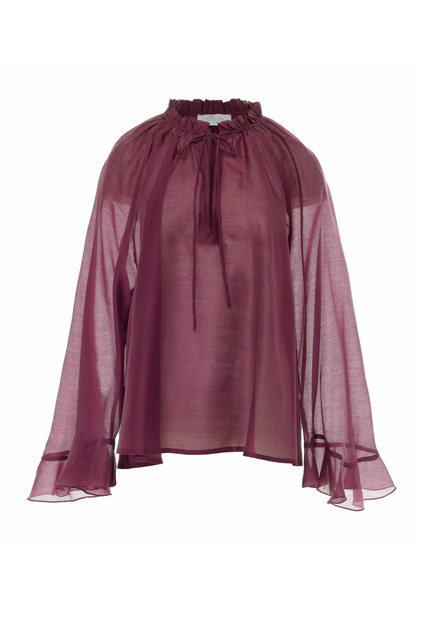 Velvet Blouse - Grena