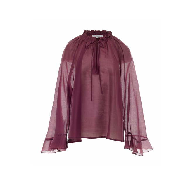 Velvet Blouse - Grena