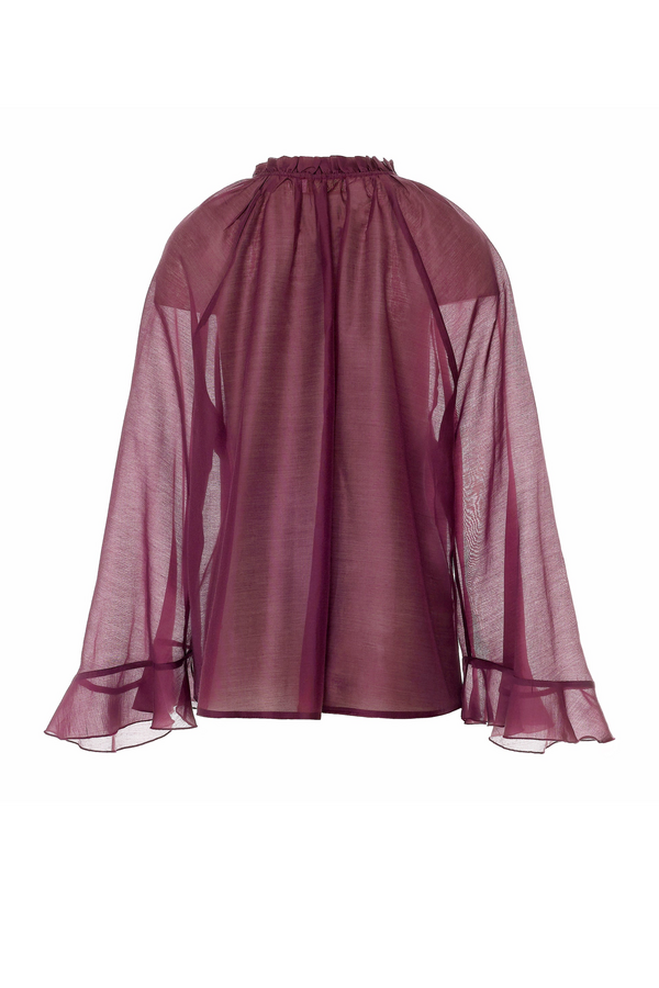 Velvet Blouse - Grena