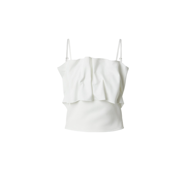 Vinelle Pleated Bandeau Top - Snow White