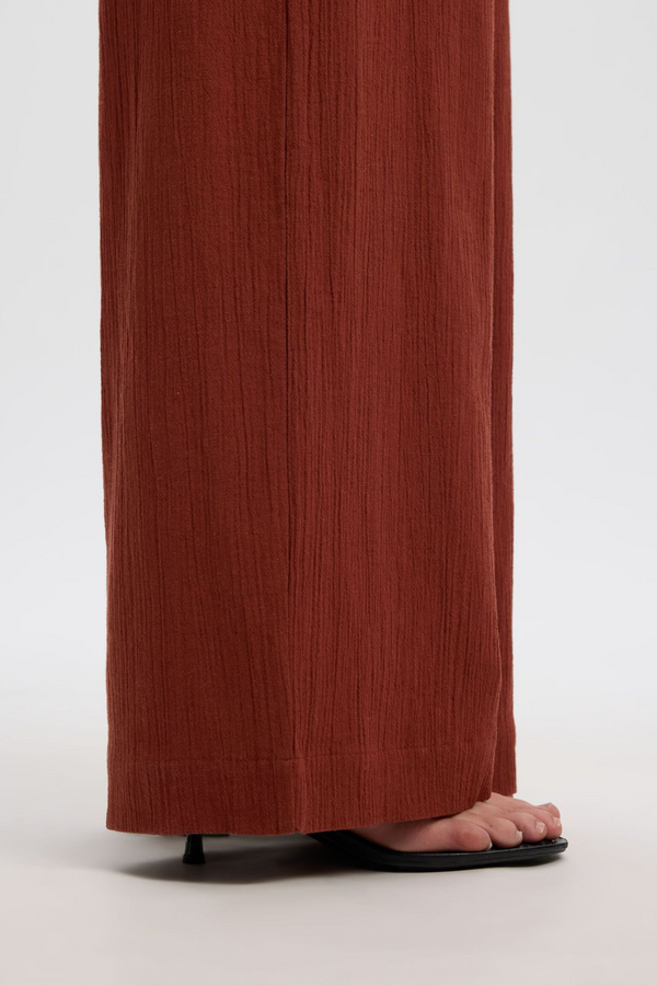 Finnie MW Wide Sun Pant - Cherry Mahogany