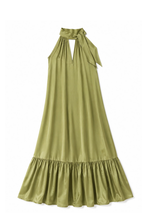 Daylight Heavy Dress - Olive Silk