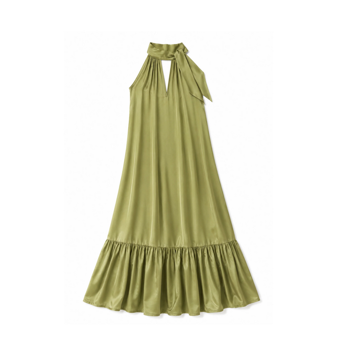Daylight Heavy Dress - Olive Silk