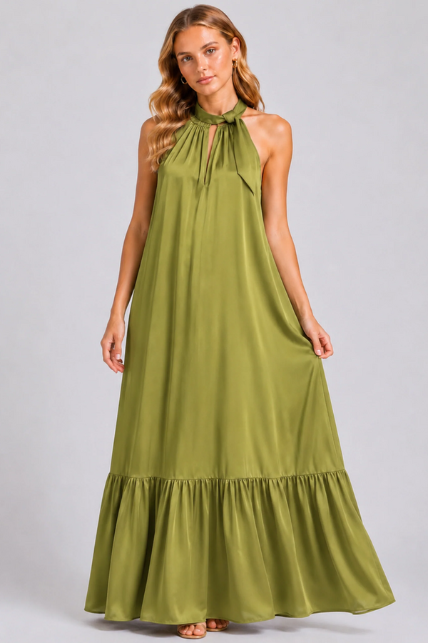 Daylight Heavy Dress - Olive Silk