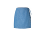 Tenna MW Short Wrap Denim Skirt - Medium Blue Denim