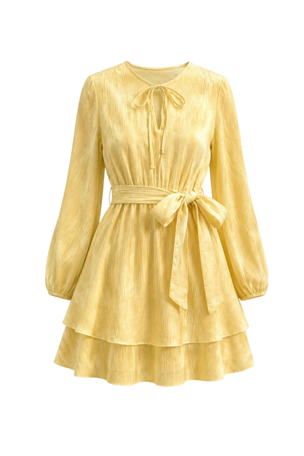 Dawn Acetate Dress - Bright Sunshine