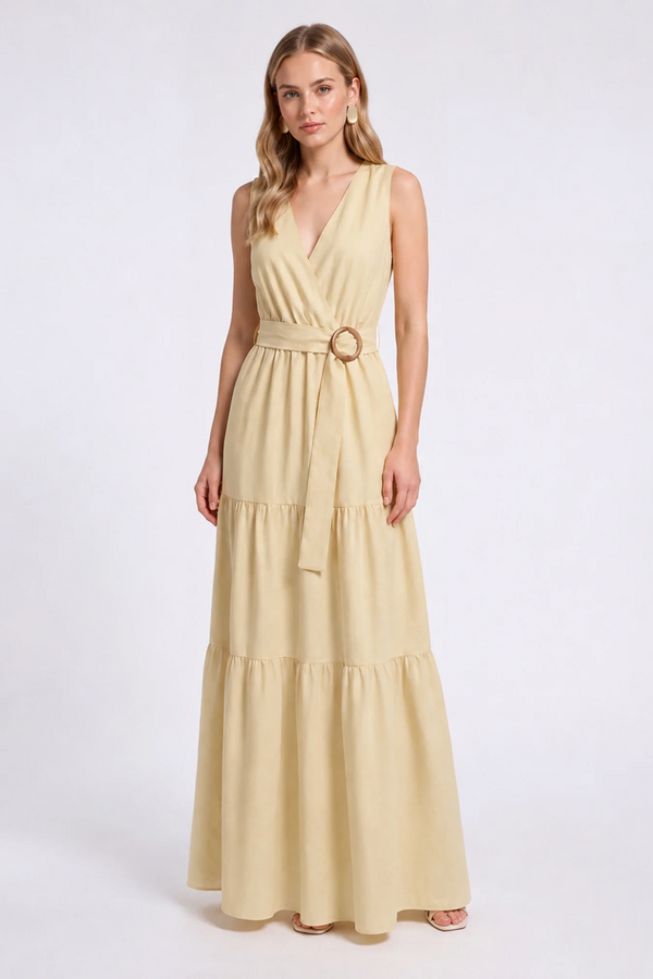 Dora Lurex Dress - Soft Sunshine