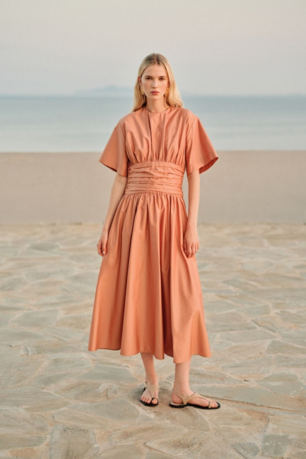 Popline Dress - Beige