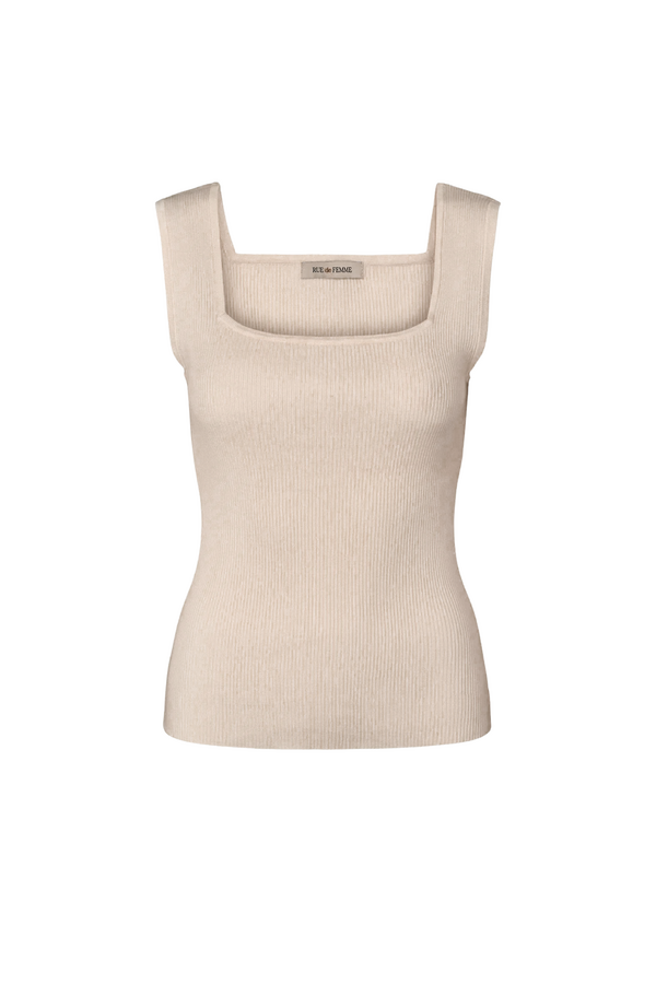 Noa Reverse Knit Top - Sand