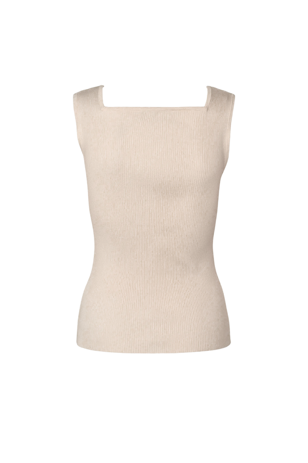 Noa Reverse Knit Top - Sand