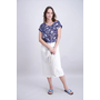 Print Blouse - Blue