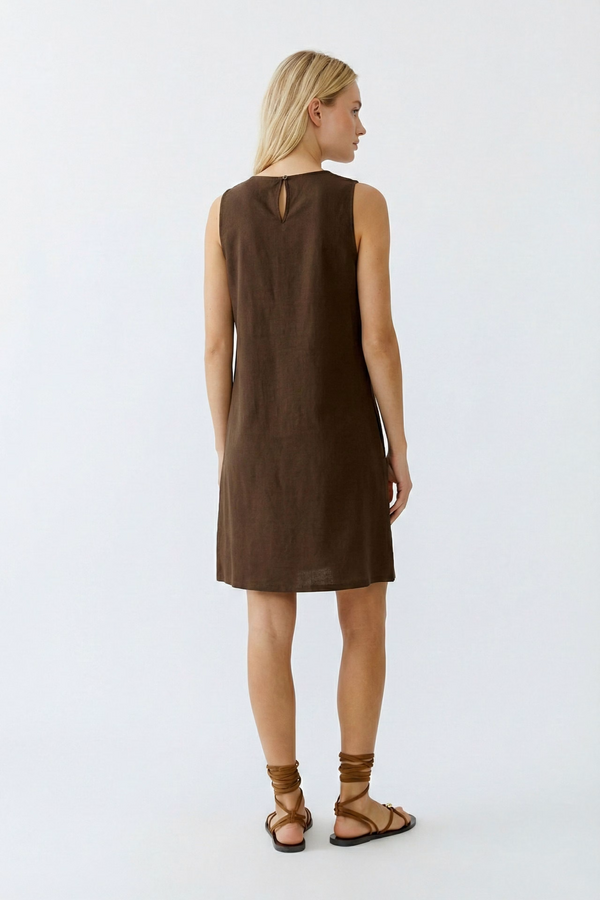 Linen Dress - Demitasse
