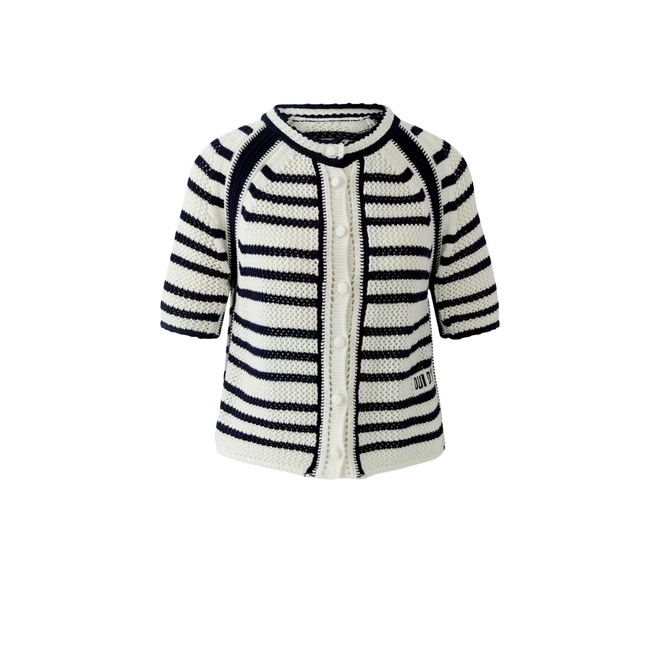 Knit Jacket - White/Blue