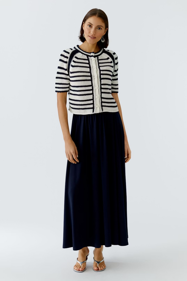 Knit Jacket - White/Blue