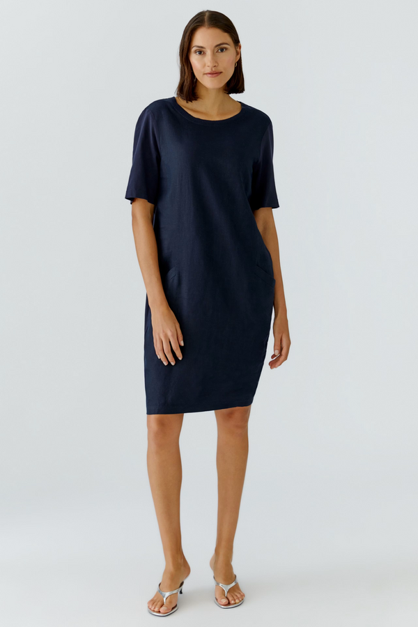 Linen Dress - Dark Blue
