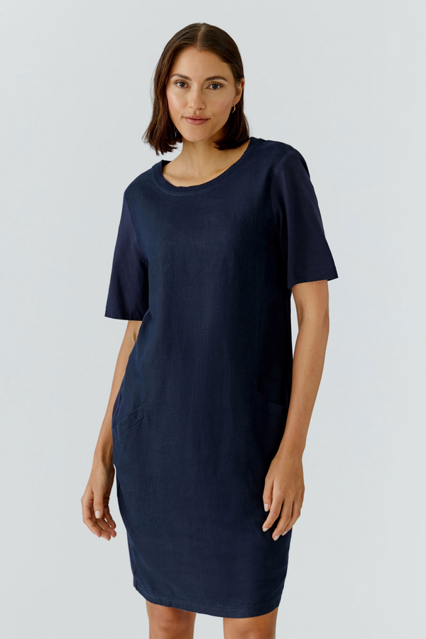 Linen Dress - Dark Blue
