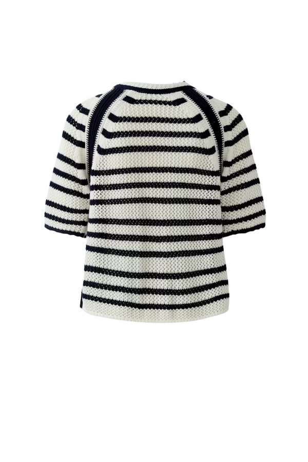 Knit Jacket - White/Blue