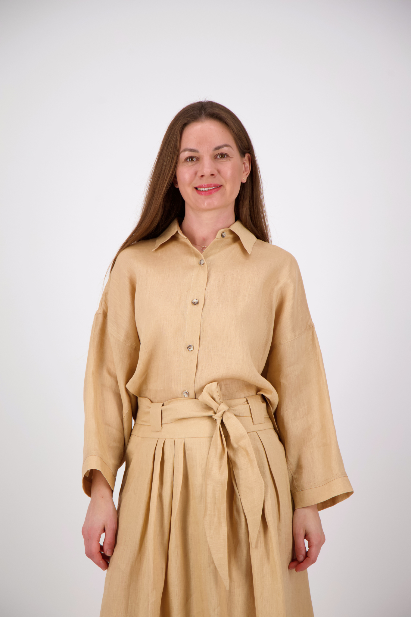 Linen Blouse - Beige