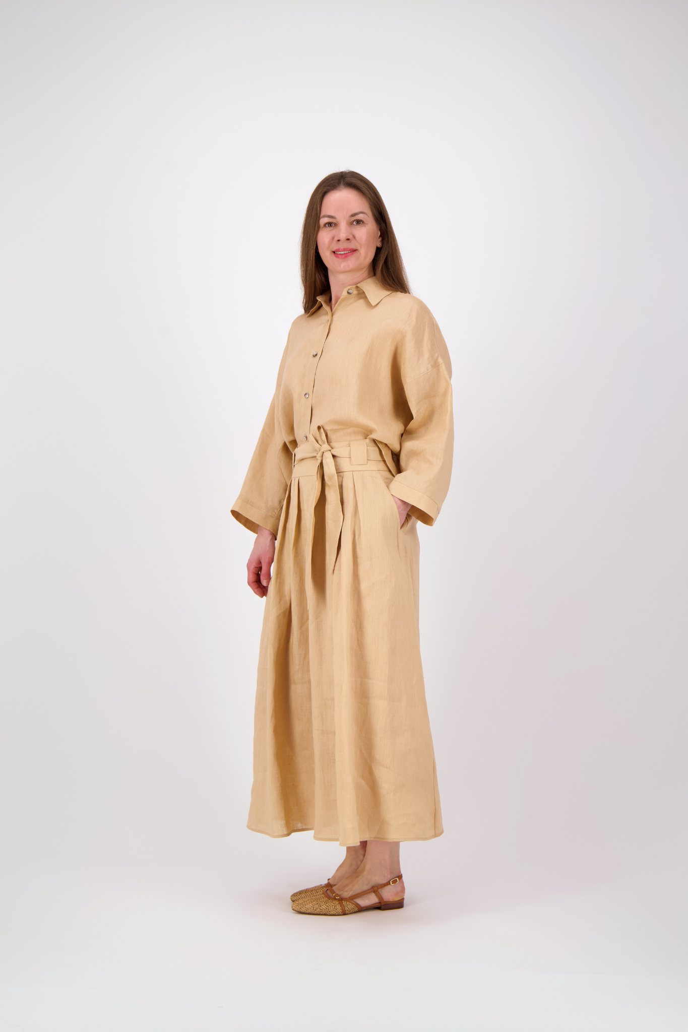 Linen Blouse - Beige