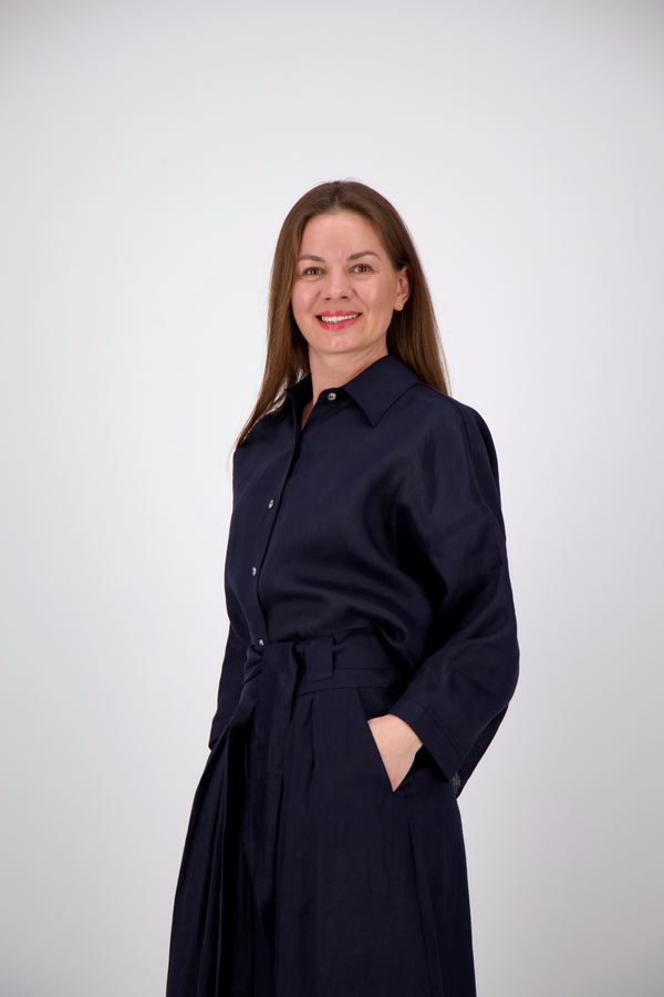 Linen Blouse - Navy