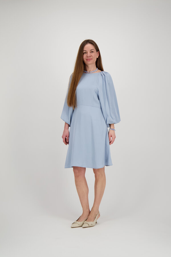Laurina 3/4 Short Dress - Dusty Blue