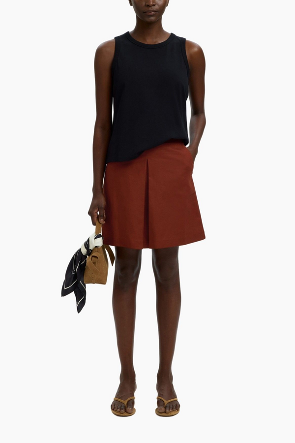 Vilka HW Short Skirt - Cherry Mahogany