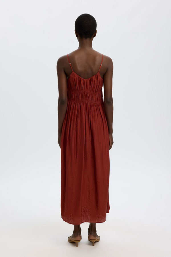 Jackie Regular Strap Ankle Dress - Cherry Mahogany