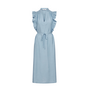 Hera Frill SS V-jurk - Pale Blue