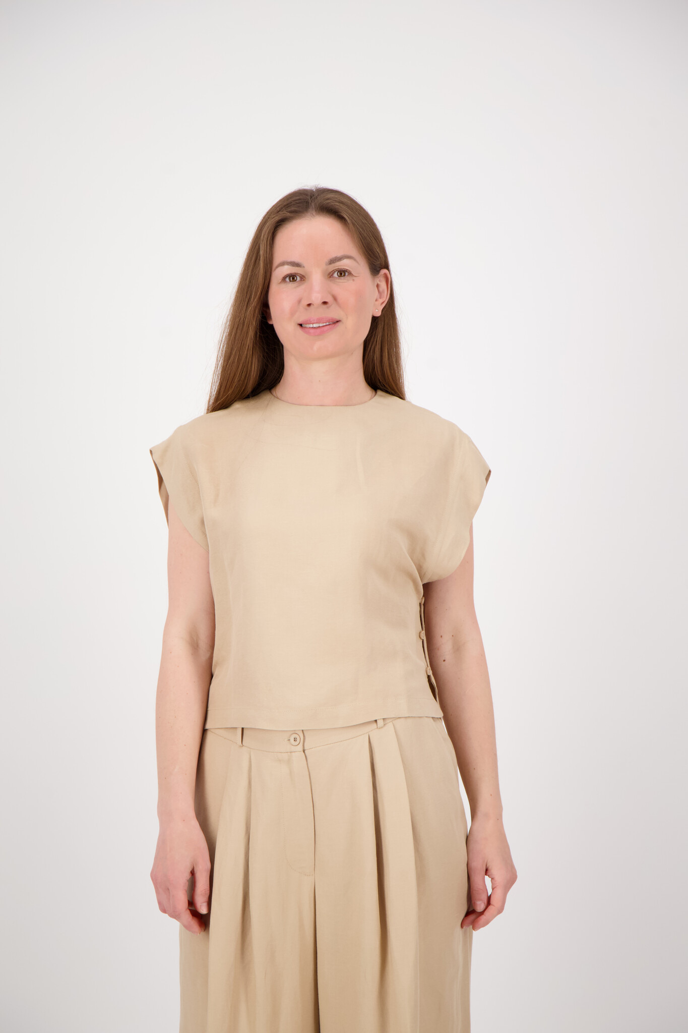 Linen Blouse - Beige