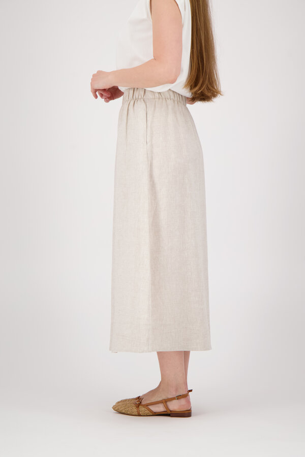 Adele Evergreen Linen Skirt - Raw Linen