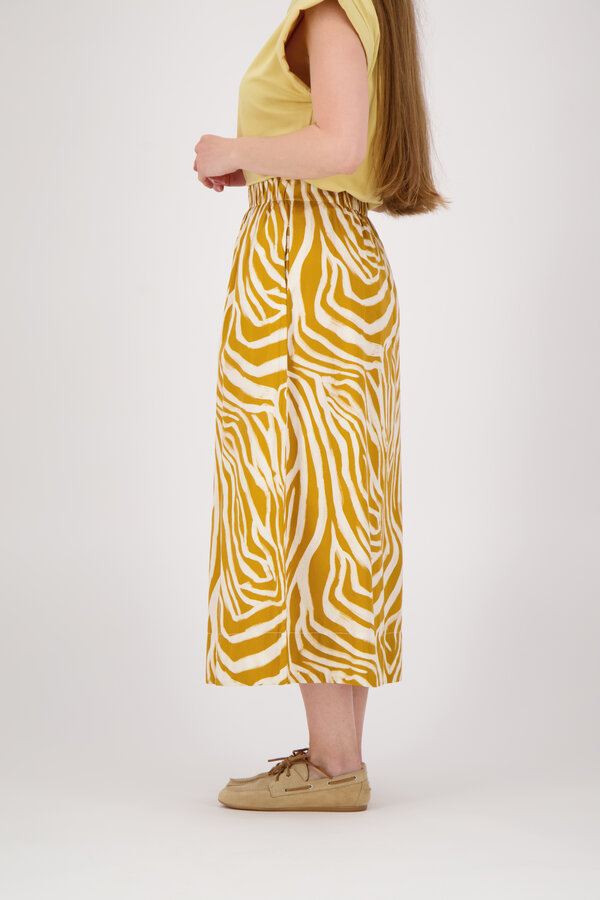 Adele Zebra Print Skirt - Zebra Ochra