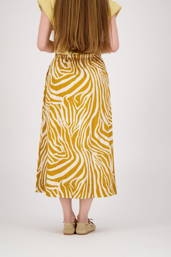 Adele Zebra Print Skirt - Zebra Ochra