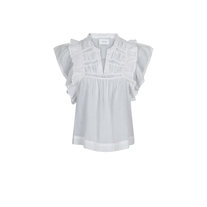 Jayla Voile Top - White
