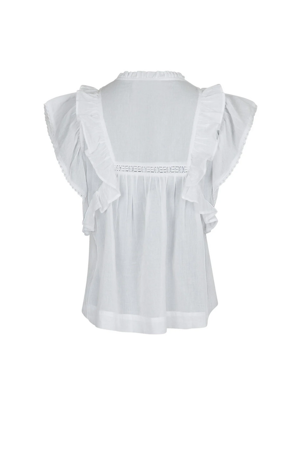 Jayla Voile Top - White
