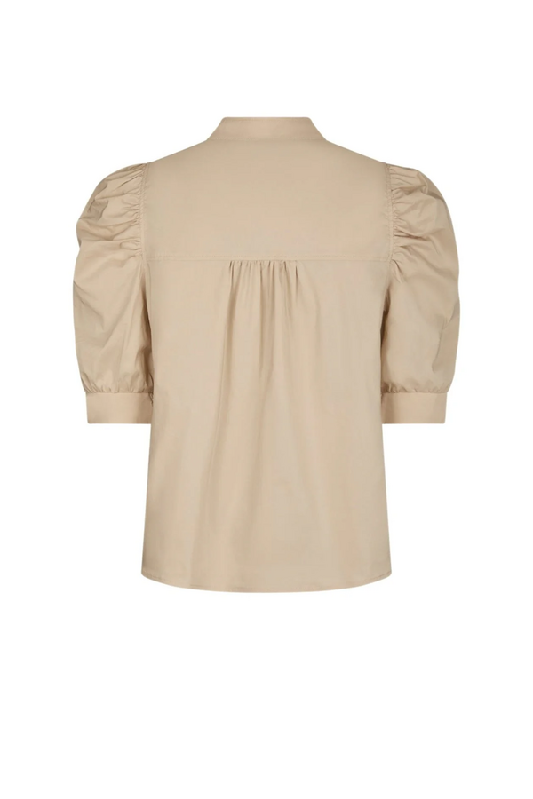 Roella Poplin Blouse - Dark Sand