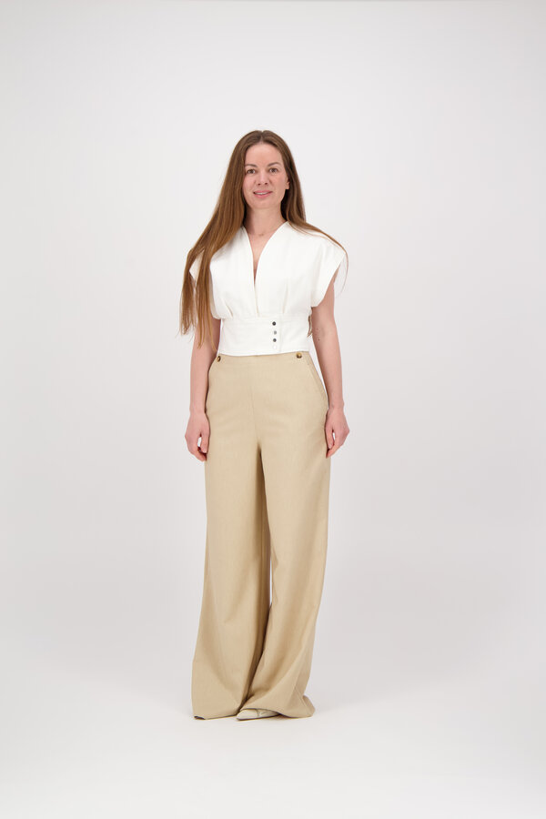 Pfeiffer Denim Top - White