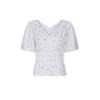 Sapura Flower Dobby Blouse - Blue Flower