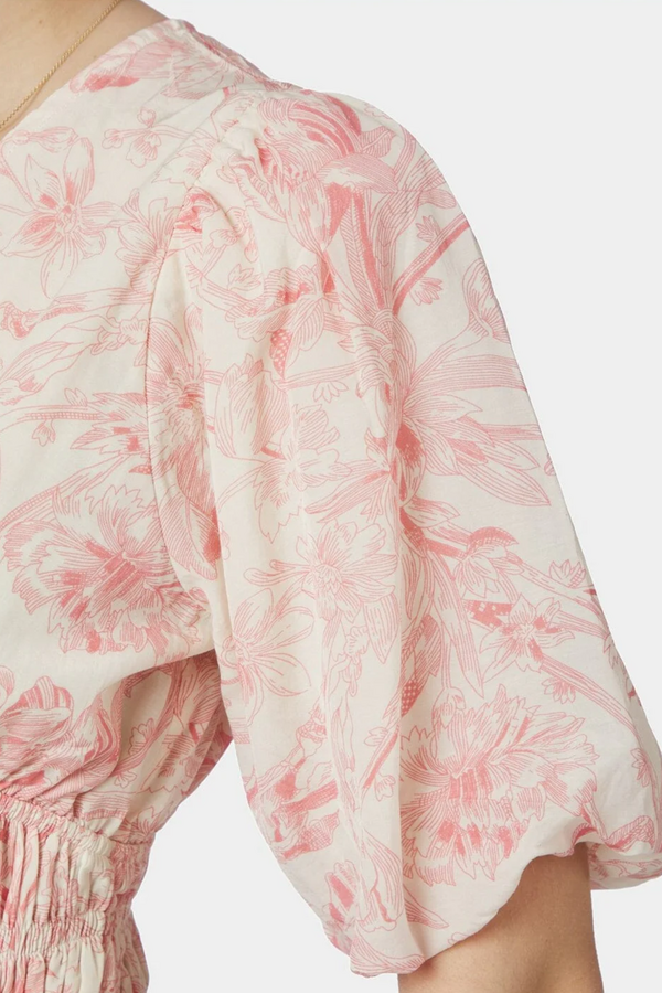 Minutti Print Blouse - Off White Rose