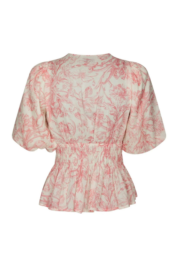 Minutti Print Blouse - Off White Rose