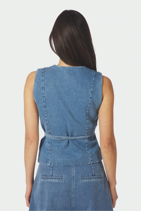 Samara Denim Waistcoat - Blue