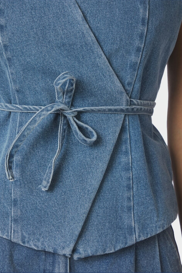 Samara Denim Waistcoat - Blue