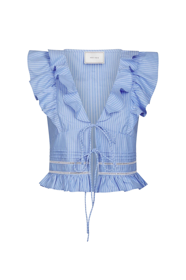 Jolia Stripe Top - Light Blue