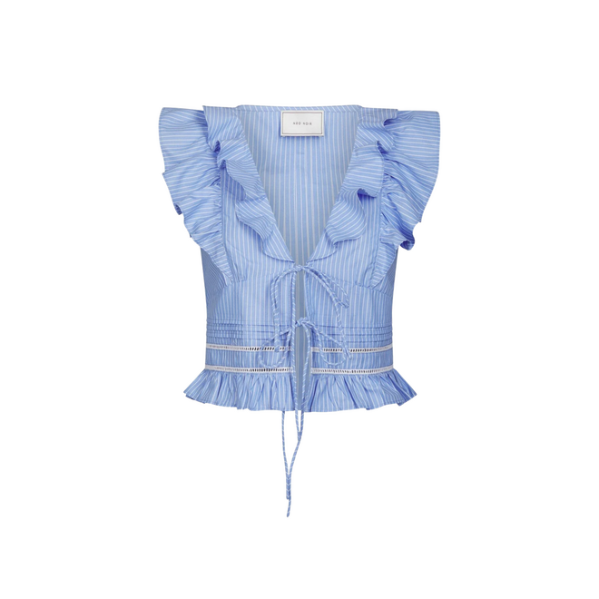 Jolia Stripe Top - Light Blue