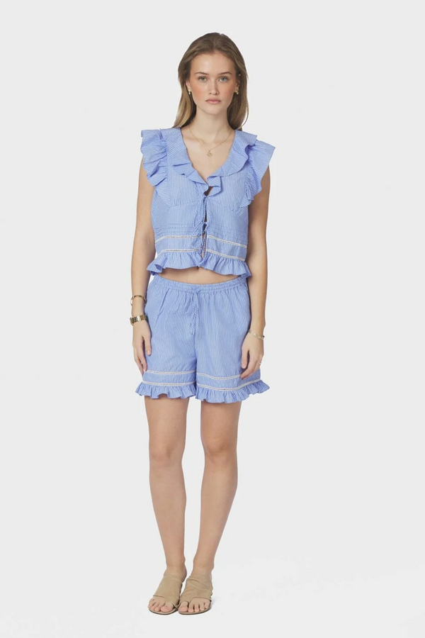 Jolia Stripe Top - Light Blue