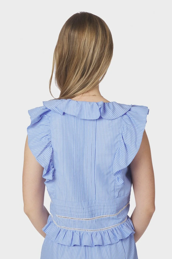 Jolia Stripe Top - Light Blue